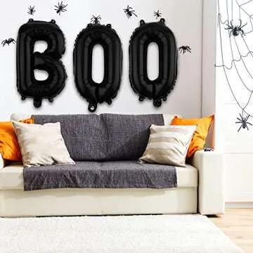 AIEX 16inch Halloween Boo Balloons for Spooky Fun