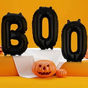 AIEX 16inch Halloween Boo Balloons for Spooky Fun