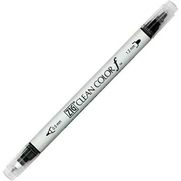 Kuretake ZIG CLEAN COLOR f, 0.5 mm & 1.2 mm, AP-Certified, Odourless, Xylene Free, Suitable for dark paper, Perfect for illustrating, sketching, designing and cartooning. Made in Japan (24 colors set)