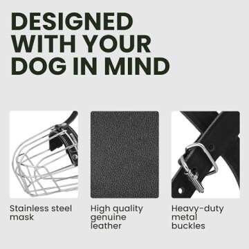 BRONZEDOG Dog Muzzle Wire Basket Metal Mask for Small, Medium and Large Dogs, Breathable, Dog can Drink, Adjustable, Padded, Training, Prevents Biting (Size 5: Belgian Malinois & Golden Retriever)