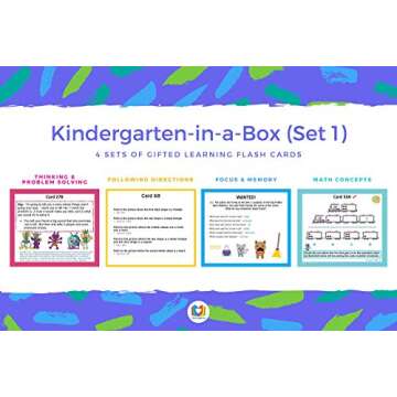 TestingMom.com Kindergarten-in-A-Box Bundle (Set 1 & 2) - Gifted Learning Flash Cards - Gifted and T...