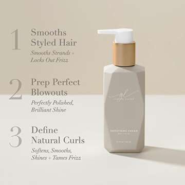 Goldie Locks Anti-Frizz Smoothing Cream | Improves Strand Strength & Elasticity | Locks Out Frizz for Brilliant Shine | Extension & Hair Color Safe, 5.1 Fl Oz