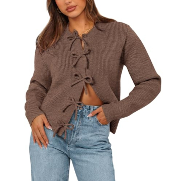 Stylish BTFBM Bow Cardigan - Chic Comfort for Women