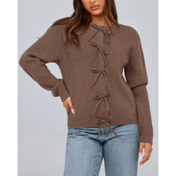 Stylish BTFBM Bow Cardigan - Chic Comfort for Women