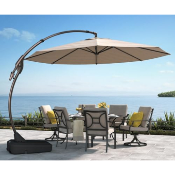 Grand Patio 12' Cantilever Umbrella - Stylish Outdoor Shade Solution