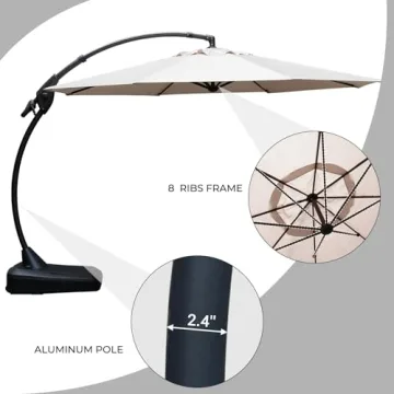Grand Patio 12' Cantilever Umbrella for Ultimate Shade