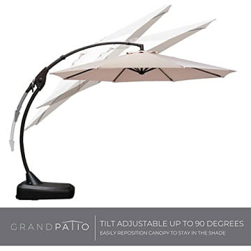 Grand Patio 12' Cantilever Umbrella for Ultimate Shade