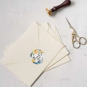 Thank You Shipping Stickers - BIOBROWN Floral Gift Labels
