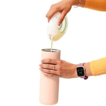 Willow - Portable Breastmilk Cooler - Keeps Breast Milk Cold for 24 Hours - Stainless Steel - Insulated - Reuseable - Breastfeeding Essentials - Storage Container w/Gel Ice Pack - Pink - 16oz