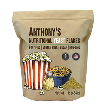 Anthony's Premium Nutritional Yeast Flakes - Fortified, Vegan, Gluten Free, Non-GMO, 1 lb