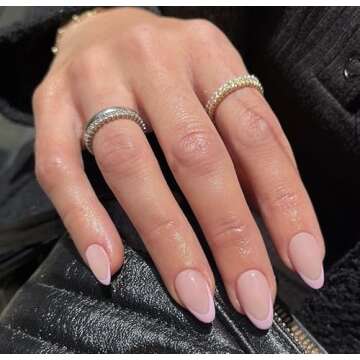 30Pcs Elegant Pink French Tip Press on Nails for Women