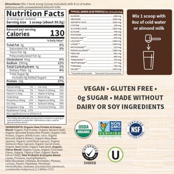 Garden of Life Organic Protein & Greens - Vegan Protein Shake