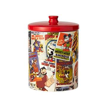 Mickey Mouse Collage Ceramic Cookie Jar for Disney Fans