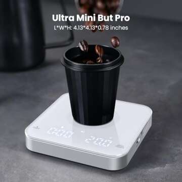 Rechargeable Mini Coffee Scale with Timer - Maestri House Espresso Scale