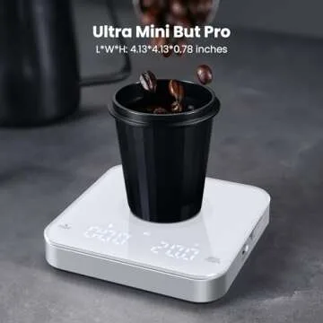 Rechargeable Mini Coffee Scale with Timer - Maestri House Espresso Scale