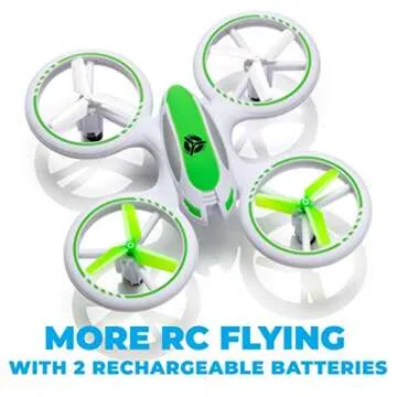 Force1 UFO 3000 LED Mini Drone for Kids - Remote Control Drone, Small RC Quadcopter for Beginners with LEDs, 360 Flips, 4-Channel Remote Control, 2 Speeds, and 2 Batteries