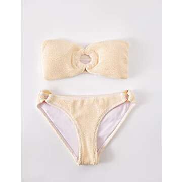 Stylish COCOFREE Women Bandeau Bikini Set Off Shoulder