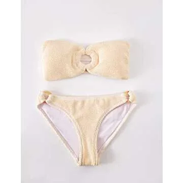 Stylish COCOFREE Women Bandeau Bikini Set Off Shoulder