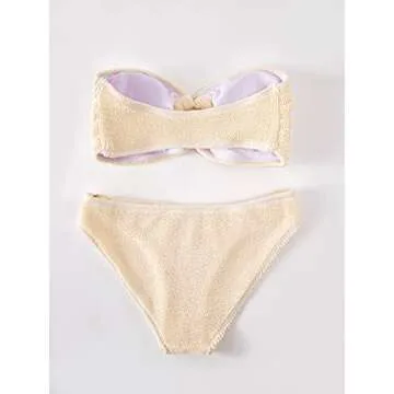 Stylish COCOFREE Women Bandeau Bikini Set Off Shoulder