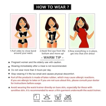 YIANNA Women's Long Torso Latex Waist Trainer for Shaping