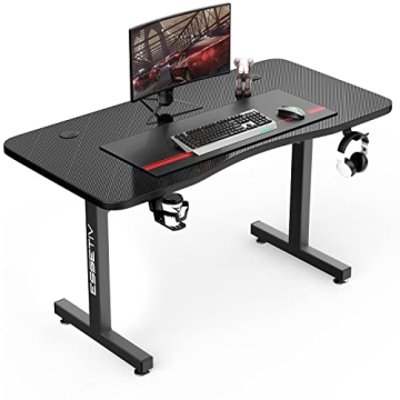 Waleaf 40 Inch Gaming Desk with Mouse Pad & Cup Holder