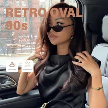 Stylish KUGUAOK Retro Oval Sunglasses for Women