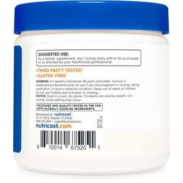 Nutricost L-Glutamine Powder 250 Grams