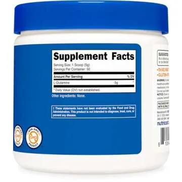 Nutricost L-Glutamine Powder 250 Grams