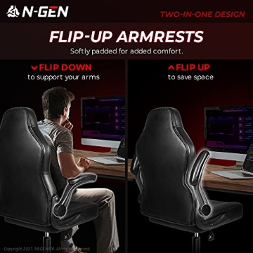 N-GEN Gaming Chair Ergonomic Comfort Adjustable Lumbar Support