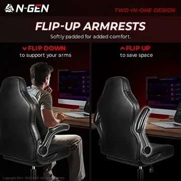 N-GEN Gaming Chair Ergonomic Comfort Adjustable Lumbar Support