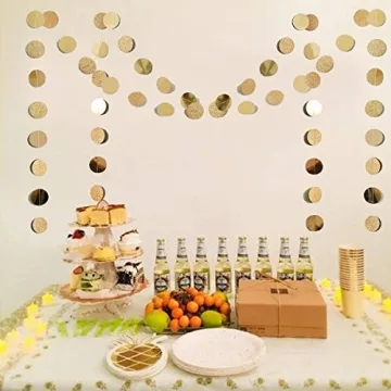 Stunning Gold Paper Circle Garland for All Celebrations