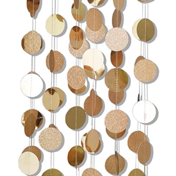 Stunning Gold Paper Circle Garland for All Celebrations