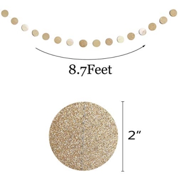 Stunning Gold Paper Circle Garland for All Celebrations