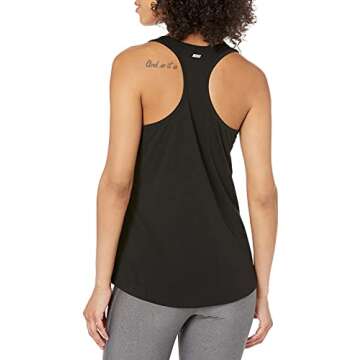 Amazon Essentials Women's Studio Relaxed-Fit Racerback Tank, Black, X-Small