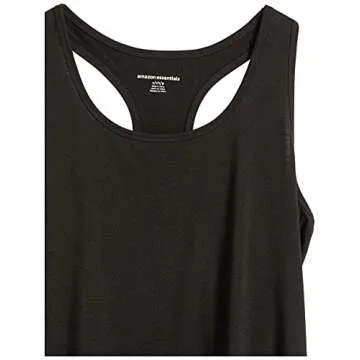 Amazon Essentials Women's Studio Relaxed-Fit Racerback Tank, Black, X-Small