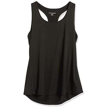 Amazon Essentials Women's Studio Relaxed-Fit Racerback Tank, Black, X-Small