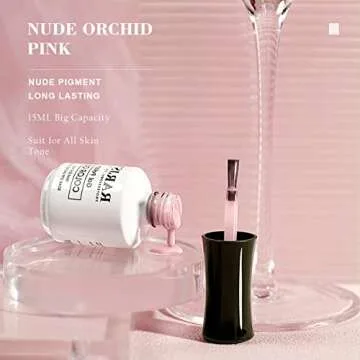 RARJSM Nude Gel Polish Purplish Pink Jelly Translucent Neutral Skin Tone Colors Gel Nail Polish Milk...