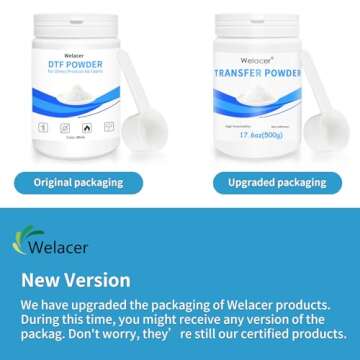 DTF Powder White Digital Transfer Hot Melt Adhesive 500g / 17.6oz, DTG Pretreat Powder DTF DTG Print...