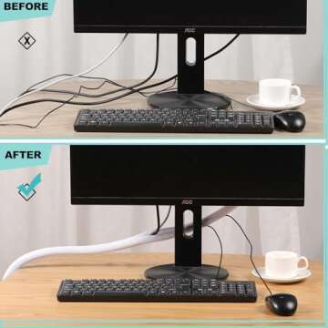 AGPTEK 20ft Cable Sleeve Cover for Pets and Kids Safety