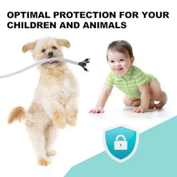 AGPTEK 20ft Cable Sleeve Cover for Pets and Kids Safety