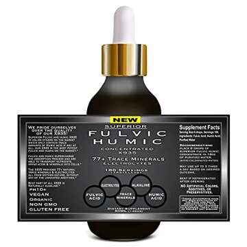 Trace Mineral Drops with Electrolytes - 77 Trace Minerals - 180 Servings- Restore Electrolytes, Improve Gut Health, Leaky Gut Repair - Plant Derived Ionic Trace Minerals from Fulvic & Humic Acid