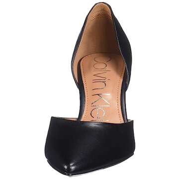 Calvin Klein Women's Gloria Pump, Black Patent, 6.5