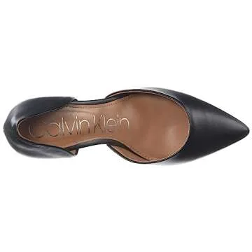 Calvin Klein Women's Gloria Pump, Black Patent, 6.5