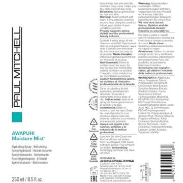 Paul Mitchell Awapuhi Moisture Mist, Hydrating Spray For Hair + Skin, 8.5 fl. oz.