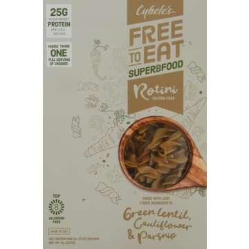 Cybele's Free To Eat Gluten Free & Grain Free Pasta | Superfood White Rotini | High In Plant Based P...