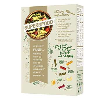 Cybele's Free To Eat Gluten Free & Grain Free Pasta | Superfood White Rotini | High In Plant Based Protein | Dairy Free, Nut Free, Soy Free, Allergen Free, Non GMO, Vegan | 8oz (Pack of 1)