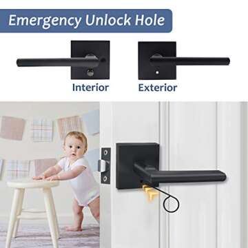 Stylish Black Door Handles for Bedrooms & Bathrooms