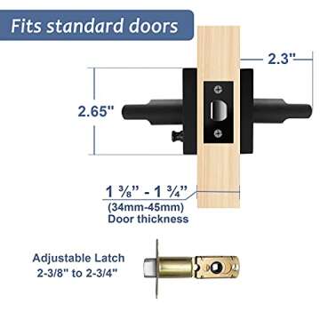 Stylish Black Door Handles for Bedrooms & Bathrooms