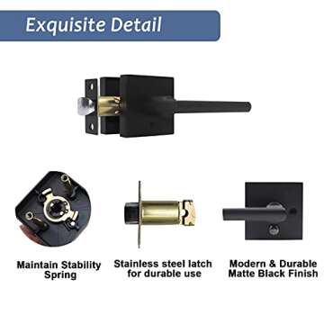 Stylish Black Door Handles for Bedrooms & Bathrooms