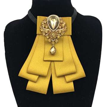 Rhinestone Bow Brooch for Elegant Party Fashion